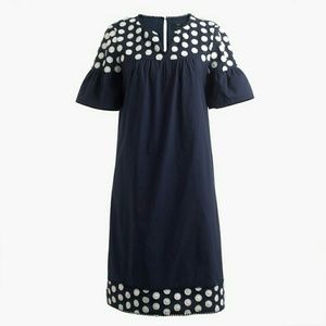 J. Crew Bell Sleeve Dot Fringe Dress Size 8 / 10